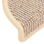 vidaXL Tapis de marches d'escalier 15 Pièces Blanc et marron 65x21x4 cm