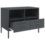 vidaXL Meubles TV 2 Pièces anthracite 68x39x50 5 cm acier laminé à froid
