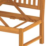 vidaxL Lit de jour avec coussin gris 200x60x75 cm Bois d'acacia solide