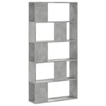 vidaXL Bibliothèque 5 niveaux gris béton bois d'ingénierie
