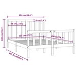 vidaXL Cadre de lit sans matelas 120x200 cm bois massif