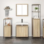 vidaXL Ensemble de meubles de salle de bain 3 pièces Chêne Sonoma Bois d'ingénierie