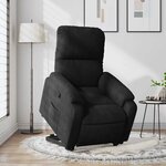 vidaXL Fauteuil inclinable noir tissu microfibre