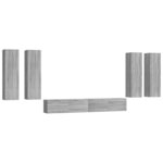 vidaXL Ensemble de meubles TV 6 Pièces Sonoma gris Bois d'ingénierie