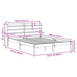 vidaXL Cadre de lit sans matelas blanc 120x200 cm bois de pin massif