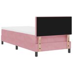 Lit à ressort vidaXL avec matelas et LED Rose 90x190 cm en velours