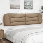 vidaXL Coussin de tête de lit cappuccino 200 cm similicuir