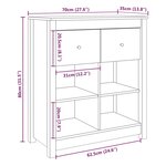 vidaXL Buffet Noir 70x35x80 cm Bois massif de pin