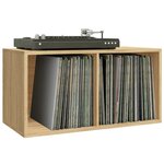 vidaXL Boîte de rangement de vinyles Chêne sonoma 71x34x36 cm