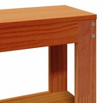 vidaXL Cadre de lit et tête de lit cire marron 150x200 cm bois de pin