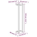 vidaXL Porte-serviette Blanc 23x18x110 cm Bois de pin massif