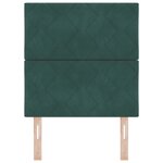 vidaXL Tête de lit en velours motifs diamants vert foncé 80 cm