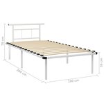 vidaXL Cadre de lit sans matelas blanc métal 100x200 cm