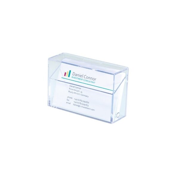 Sigel boîte pr. Cartes de visite  plastique dur  transparent