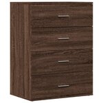 vidaXL Buffet chêne marron 60x39x80 cm bois d'ingénierie