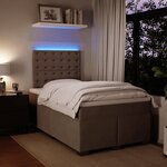 vidaXL Sommier à lattes de lit et matelas gris clair 120x190cm velours