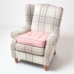 Coussin d'assise rehausseur en coton Rose  50 x 50 x 10 cm - HOMESCAPES