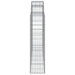 vidaXL Paniers à gabions arqués 18 Pièces 200x30x120/140 cm Fer galvanisé
