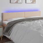 vidaXL Tête de lit à LED Cappuccino 180x5x78/88 cm Similicuir