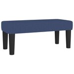 vidaXL Sommier à lattes de lit avec matelas Bleu 90x200 cm Tissu