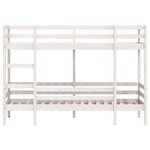 vidaXL Lit superposé Blanc 90x190 cm Bois de pin massif