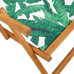 vidaXL Chaises de plage pliantes lot de 2 tissu et bois massif