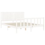 vidaXL Cadre de lit sans matelas blanc 160x200 cm bois de pin massif
