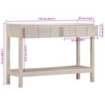 vidaXL Table console blanc 110x35x75 cm bois de manguier solide