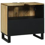 vidaXL Meuble sous lavabo 62x33x58 cm en bois massif de manguier et en bois reconstitué