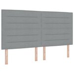 vidaXL Lit ressort avec matelas et banc gris clair 180x200 cm en tissu