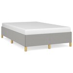 vidaXL Cadre de lit Gris clair 120x200 cm Tissu