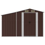 vidaXL Abri de jardin marron 277x192 5x179 cm acier galvanisé