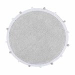 Tapis coton rond Bubble - gris - 120 Ø