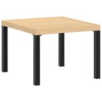 vidaXL Ensemble de banc de jardin avec coussins 4 Pièces noir
