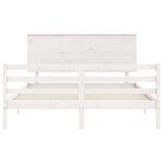 vidaXL Cadre de lit sans matelas blanc bois de pin massif