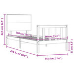 vidaXL Cadre de lit sans matelas blanc 90x200 cm bois de pin massif