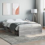 vidaXL Cadre de lit sonoma gris 120x200 cm