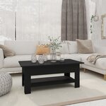 vidaXL Table basse noir 102x55x42 cm bois d'ingénierie