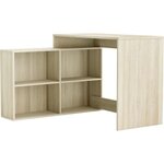 NAGANO Bureau d'angle contemporain décor chene Shannon - L 112 cm