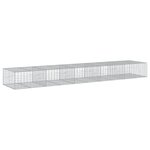 vidaXL Panier gabion avec couvercle 500x100x50 cm fer galvanisé