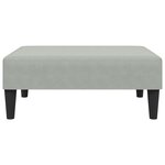 vidaXL Canapé-lit à 2 places avec repose-pied gris clair velours