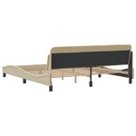vidaXL Cadre de lit sans matelas crème 160x200 cm tissu