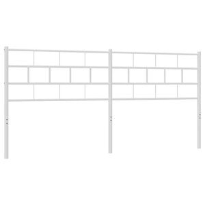 vidaXL Tête de lit métal blanc 193 cm