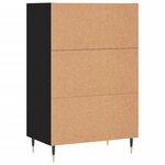 vidaXL Buffet haut noir 57x35x90 cm bois d'ingénierie
