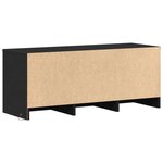 vidaXL Meuble TV avec LED noir 97x34x40 cm bois d'ingénierie