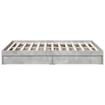 vidaXL Cadre de lit avec tiroirs sans matelas gris béton 150x200 cm