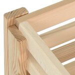 vidaXL Boîte à pommes de terre 60x40x50 cm Bois de pin solide
