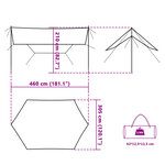 vidaXL Bâche de camping vert 460x305x210 cm imperméable