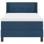Lit à Ressorts vidaXL avec Matelas Bleu 100x200 cm Tissu