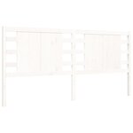 vidaXL Cadre de lit avec tête de lit blanc 200x200 cm bois massif